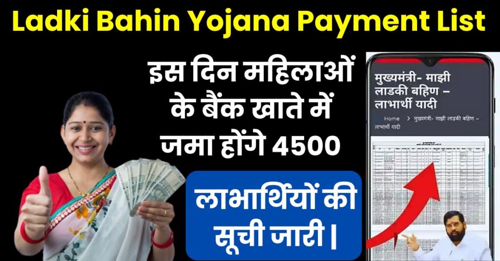 Ladki Bahin Yojana Payment List 2024