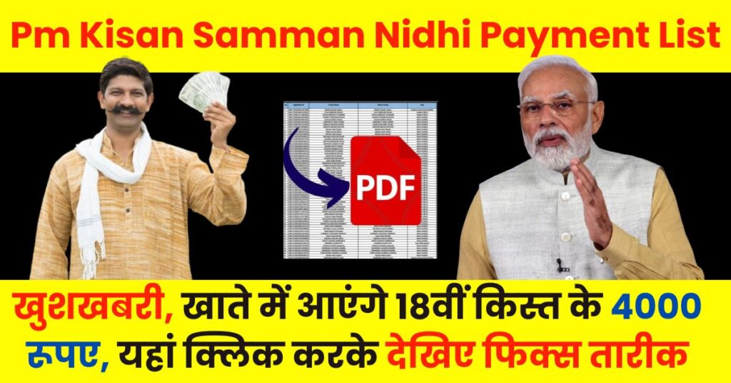 Pm Kisan Samman Nidhi Payment List